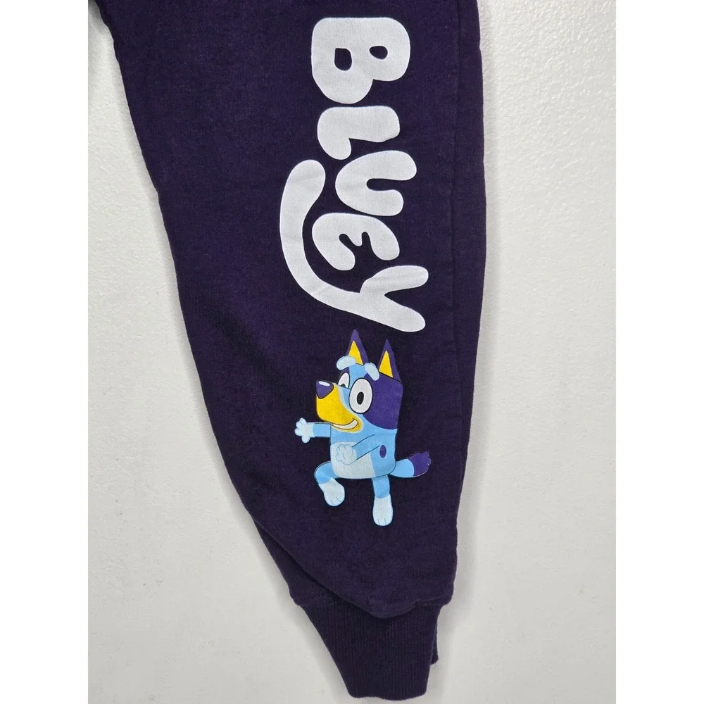 Bluey Sweatshirt Joggers Set Girls Boys 7/8 Long Sleeve Blue Gray Graphic Outfit